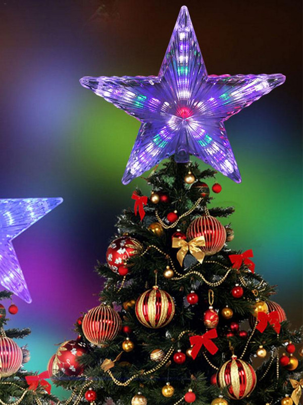 23CM LED svjetleće božićno drvce Topper Star Božićna zvijezda ukras Estrelinhas Adornos De Navidad Eve božićno drvce Dekoracija