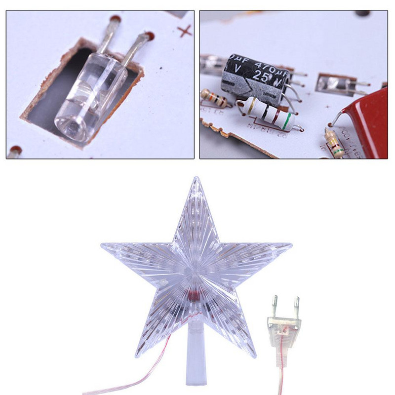 23CM LED svjetleće božićno drvce Topper Star Božićna zvijezda ukras Estrelinhas Adornos De Navidad Eve božićno drvce Dekoracija