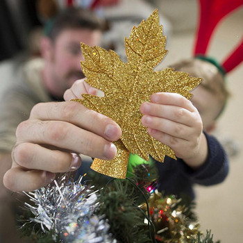 Προβολέας Χριστουγεννιάτικου δέντρου σε σχήμα φύλλου Χρυσό ασημί Χριστουγεννιάτικο ντεκόρ για Χριστουγεννιάτικα στολίδια σπιτιού Δώρα για το νέο έτος
