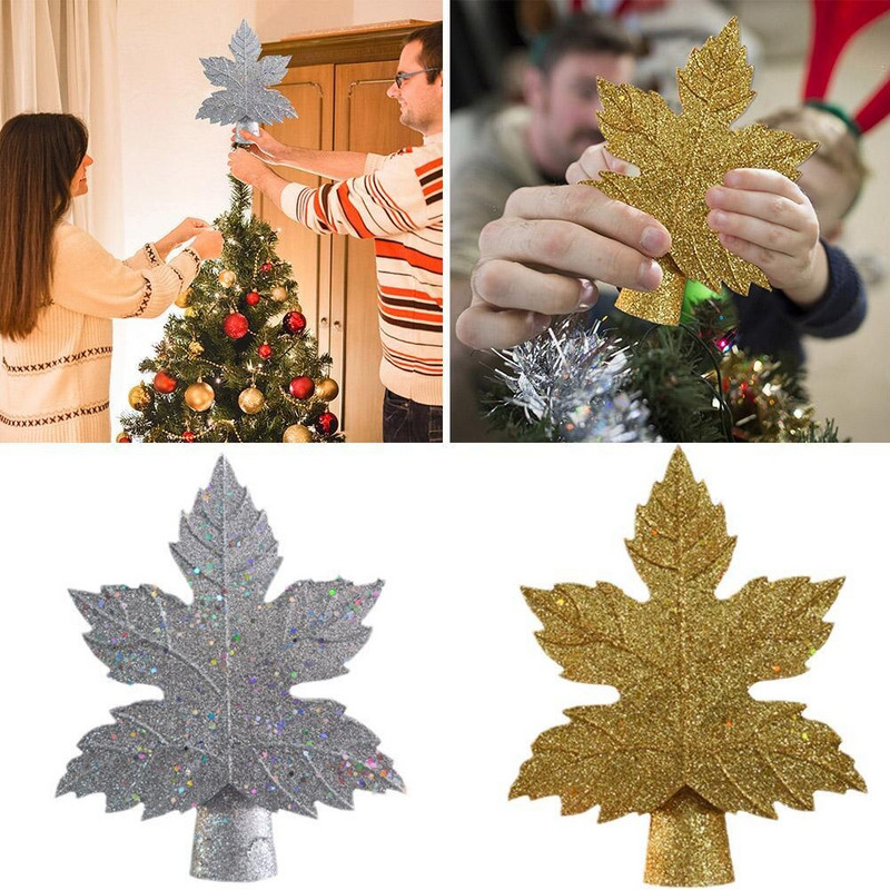 LED kalėdinės eglutės viršutinė žvaigždė projekcinė lempa Lapo formos projekcinės lempos pakabukas Kalėdų eglutei