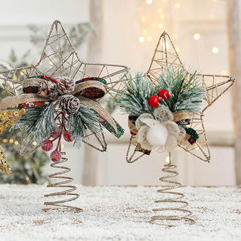 Коледна елха Горна звезда Весела коледна украса за дома Орнаменти за коледно дърво Navidad Честита Нова Година Natal Noel