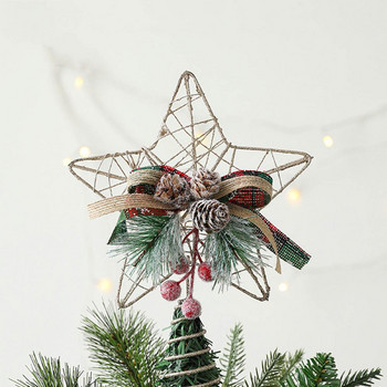 Коледна елха Горна звезда Весела коледна украса за дома Орнаменти за коледно дърво Navidad Честита Нова Година Natal Noel