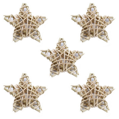 5 KOM 6 cm slatka zvijezda od ratana Sepak Takraw Božićni dar Rođendanska zabava Dekoracija za obiteljsku zabavu DIY kućna radinost