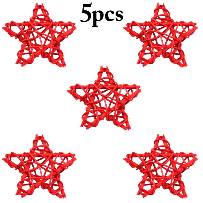 5 KOM 6 cm slatka zvijezda od ratana Sepak Takraw Božićni dar Rođendanska zabava Dekoracija za obiteljsku zabavu DIY kućna radinost