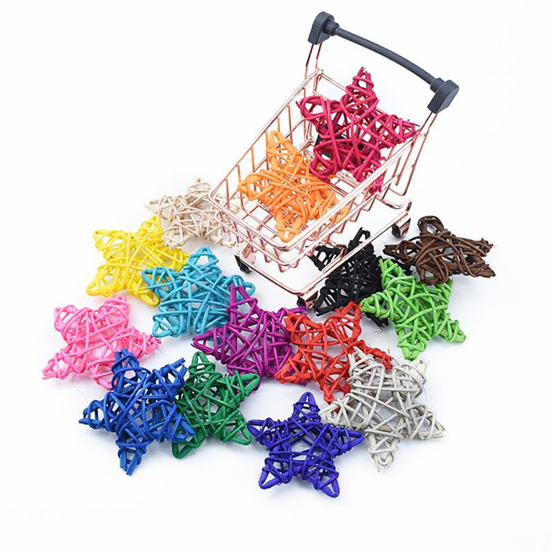 5 KOM 6 cm slatka zvijezda od ratana Sepak Takraw Božićni dar Rođendanska zabava Dekoracija za obiteljsku zabavu DIY kućna radinost