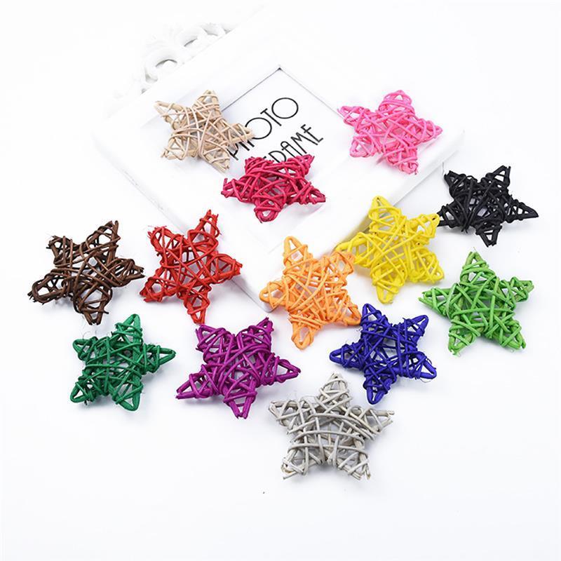 5 KOM 6 cm slatka zvijezda od ratana Sepak Takraw Božićni dar Rođendanska zabava Dekoracija za obiteljsku zabavu DIY kućna radinost