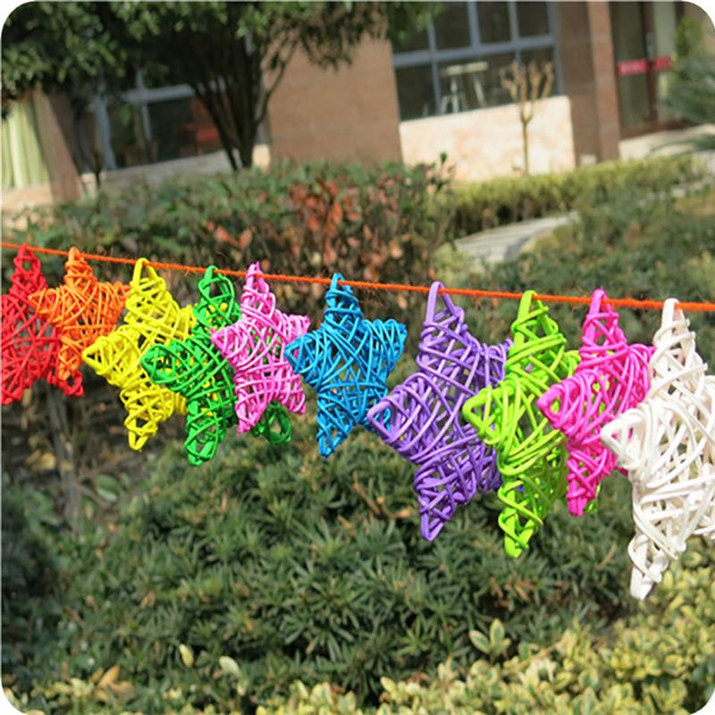 5 KOM 6 cm slatka zvijezda od ratana Sepak Takraw Božićni dar Rođendanska zabava Dekoracija za obiteljsku zabavu DIY kućna radinost