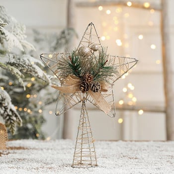 Χριστουγεννιάτικο δέντρο 3D πεντάκτινο κάλυμμα χριστουγεννιάτικου δέντρου Στολίδι κουκουνάρι στολίδι Πεντάγραμμο Άνω διακόσμηση Navidad Πρωτοχρονιά Home Pa