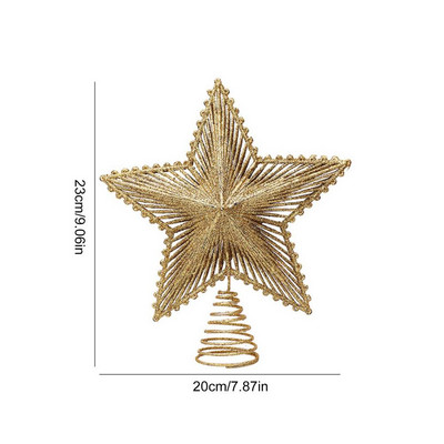 Блестяща коледна елха Звезда Орнамент Коледна елха Звезда Орнамент Коледна украса за дома Орнаменти за коледно дърво