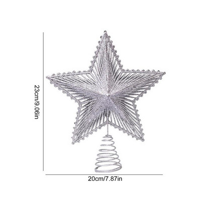 Блестяща коледна елха Звезда Орнамент Коледна елха Звезда Орнамент Коледна украса за дома Орнаменти за коледно дърво
