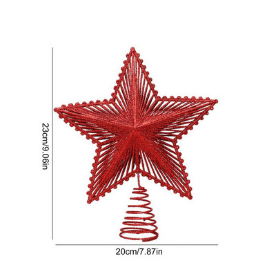 Блестяща коледна елха Звезда Орнамент Коледна елха Звезда Орнамент Коледна украса за дома Орнаменти за коледно дърво