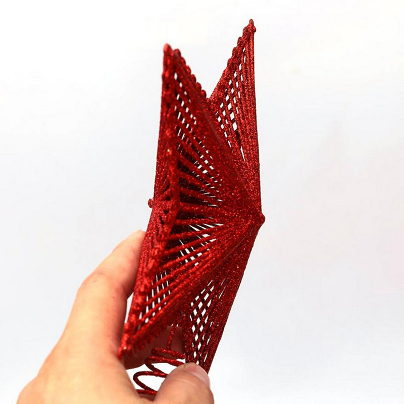 Блестяща коледна елха Звезда Орнамент Коледна елха Звезда Орнамент Коледна украса за дома Орнаменти за коледно дърво