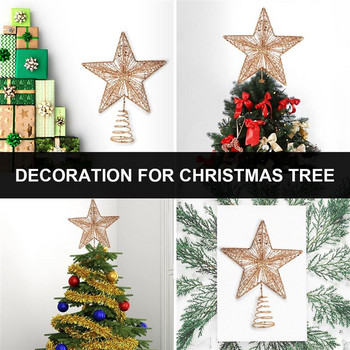 Блестяща коледна елха Звезда Коледни декорации за дома Коледно дърво Toppers Орнаменти Navidad Нова година 2023 Natal Noel