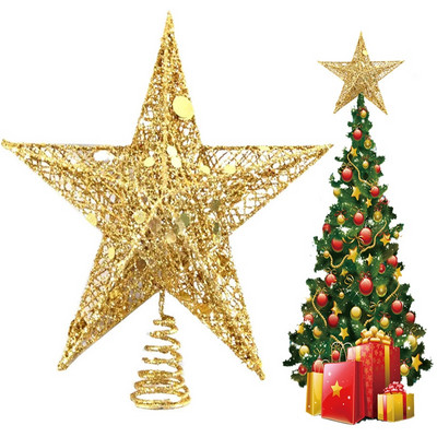 Gold Sliver Christmas Iron Tree Top Star Χριστουγεννιάτικο Δέντρο Στολίδι Χριστουγεννιάτικο Δέντρο Χριστουγεννιάτικα στολίδια Χριστουγεννιάτικη διακόσμηση