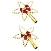 Jõulupuu ladvatähe valgustamata jõulupuu ladvatähe metallitaoline disain siseruumides peoõhtu gaasi jaoks