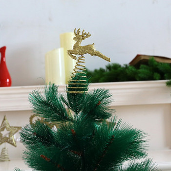 Στολίδια με χριστουγεννιάτικο δέντρο στο επάνω μέρος από σφυρήλατο σίδερο Love Heart Elk Star Στολίδια για το χριστουγεννιάτικο δέντρο στο σπίτι Πρωτοχρονιάτικο ντεκόρ 2022