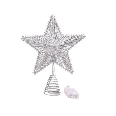 Vânzare fierbinte Pom de Crăciun Pălărie Star Top Iluminat electric Hollow Out Decoration Home Mall Night Ornament Cadou de Crăciun