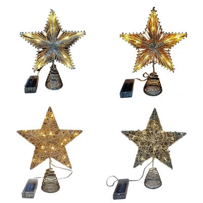 Ornament de stea cu LED-uri, stilat, diverse stiluri, accesorii pentru petreceri, decorațiuni pentru pomul de Crăciun, decorațiuni strălucitoare de Crăciun