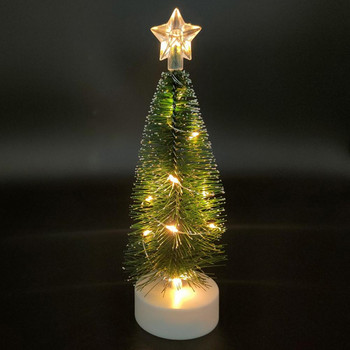 3 τμχ Led Μίνι Χριστουγεννιάτικο Δέντρο Στολίδια Επιτραπέζιου Διακόσμησης Φωτογραφίας στηρίγματα με πολύχρωμα φωτάκια για το σπίτι