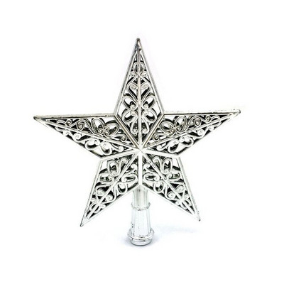 20cm Pom de Crăciun Hollow Star Decoratiuni de Crăciun pentru casă Ornamente pentru brad de Crăciun Navidad Anul Nou Plastic 2023 Aur Argintiu