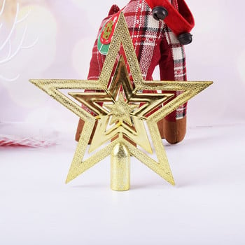 1PC Коледно дърво Top Sparkle Stars Hang Xmas Decoration Ornament Treetop Topper Коледно дърво Декор Консумативи Подарък