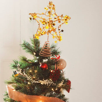 Tree Topper Star Χριστουγεννιάτικο δέντρο Led Διακοσμήσεις Διακοσμήσεις Φωτιστικό Στολίδι Glitter Στολίδια Προμήθειες πάρτι Φωτάκια Τελικό