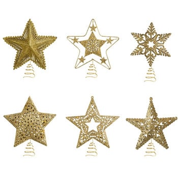 1 τεμ. Χριστουγεννιάτικο δέντρο Topper Sparkle Stars Pentagram Κρεμαστό Χριστουγεννιάτικο Στολίδι Διακόσμηση Χριστουγεννιάτικου Δέντρου Navidad Πρωτοχρονιάτικο δώρο