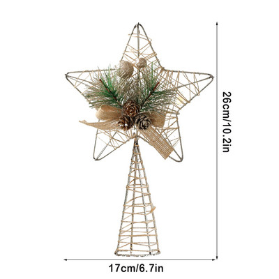 Brad de Crăciun Accesorii pentru stele cu cinci colțuri 3d Hollow Steaua cu cinci colțuri Decor de Crăciun Decoratiuni de Crăciun pentru casă Noel