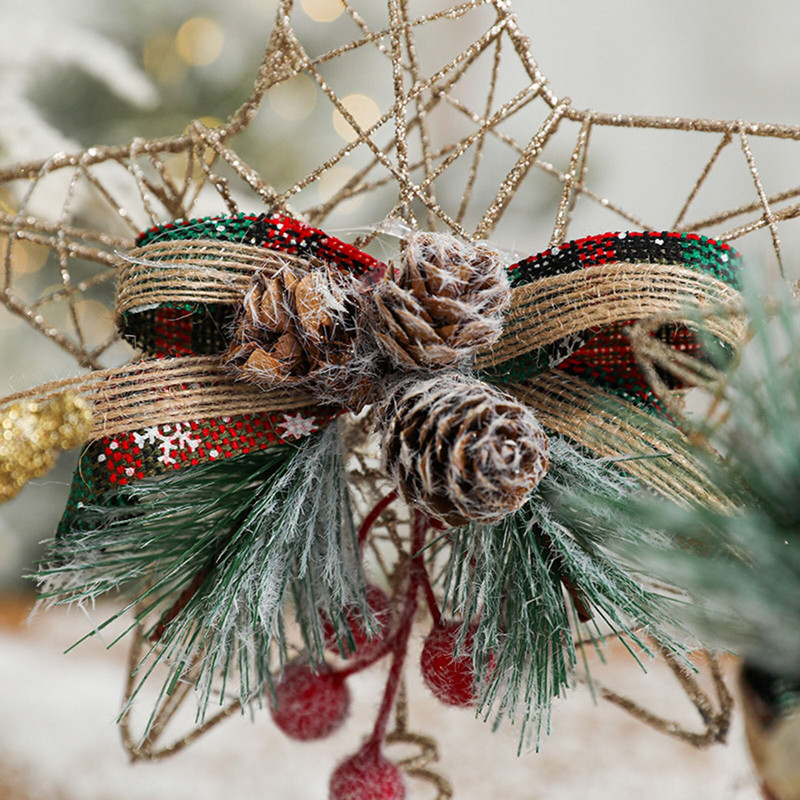 Brad de Crăciun Accesorii pentru stele cu cinci colțuri 3d Hollow Steaua cu cinci colțuri Decor de Crăciun Decoratiuni de Crăciun pentru casă Noel