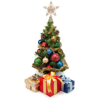 Коледна елха Topper Звезда 5-върха звезда Коледна елха Topper 3D куха искряща звезда Treetop за коледни орнаменти за елха