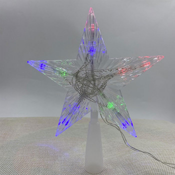 18cm Αναπτυσσόμενο Χριστουγεννιάτικο Δέντρο Κορυφαίο Φωτιστικό Αστέρι Led Έγχρωμο Νυχτερινό Σπίτι Πρωτοχρονιάτικο Στολίδι Star Light Topper Αλλαγή χριστουγεννιάτικου δέντρου R2s3