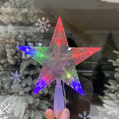 18cm Creștere Pom de Crăciun Top Star Lampă Led Culoare Noapte Acasă Ornament de Anul Nou Star Light Topper Schimbarea Decorului pentru Pom de Crăciun R2s3