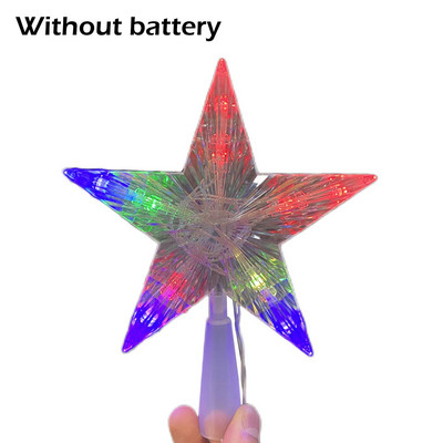 18 см растяща коледна елха със звездна лампа Led цветна нощна домашна новогодишна украса звездна светлина Topper Променящ се декор на коледно дърво R2s3