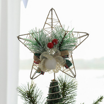 Χριστουγεννιάτικα στολίδια δέντρων κορυφή πεντάκτινο αξεσουάρ αστεριών χρυσά τρισδιάστατα κούφια πεντάκτινα αστέρια