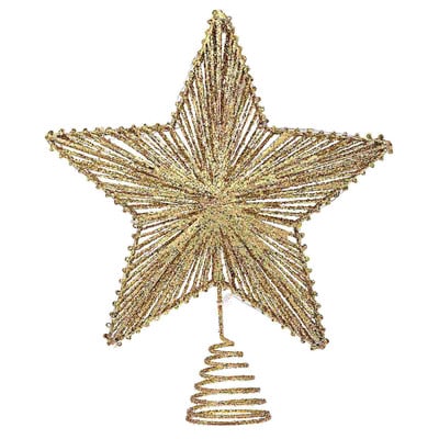 Tree Star Topper Χριστουγεννιάτικο Φωτιστικό Toppersxmas Led Stars Lighted Gold Διακοσμητικά Glitter Vintage Διακόσμηση Μεταλλικά Φωτάκια Δέντρο