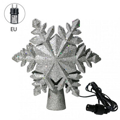 2020 3D Zvjezdica na vrhu Božićnog drvca LED Zvjezdica na vrhu Snježna pahuljica Projektor Dekoracija božićnog drvca Blagdanska zabava Viseći ukras