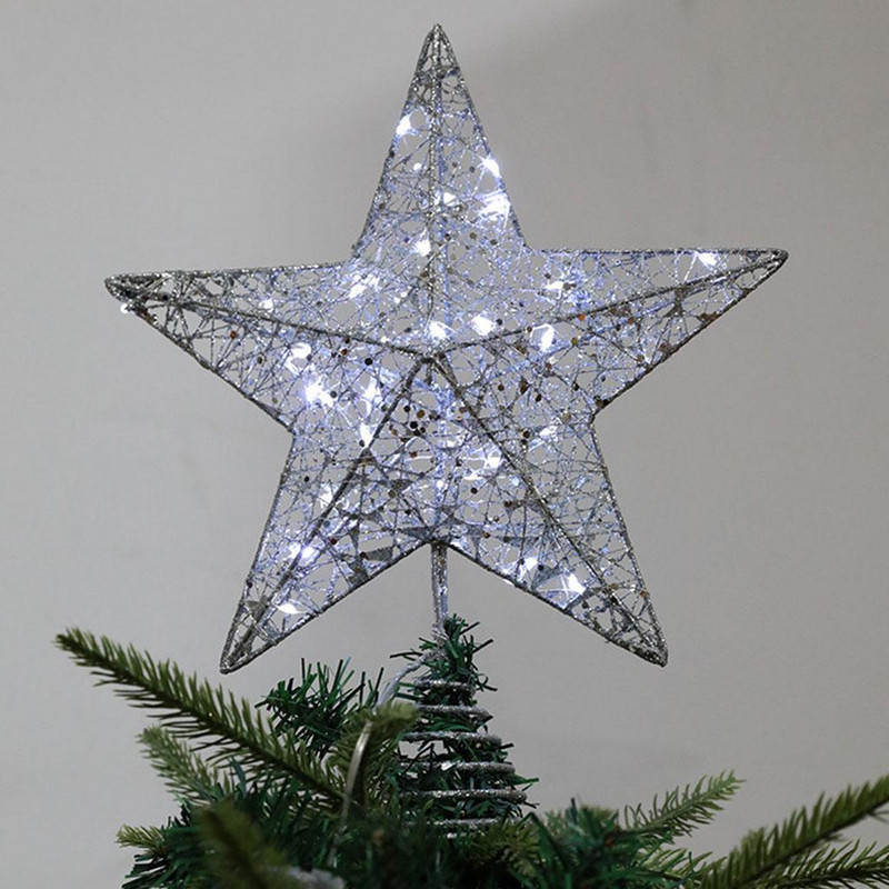 Brad de Crăciun Top Star Lumini frumoase pentru copac Lampă decorativă pentru partea de sus a copacului Decor pentru casa de zi, petrecere de vacanță
