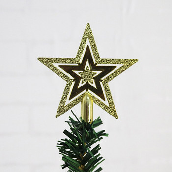 9,5cm Χρυσό Αστέρι Ασημένιο Χριστουγεννιάτικο Δέντρο Κορυφαίο Αστέρι 3D Πέντε Αστέρι Χριστουγεννιάτικο Σπίτι Επιτραπέζιο Χριστουγεννιάτικο Διακόσμηση Καλά Χριστούγεννα