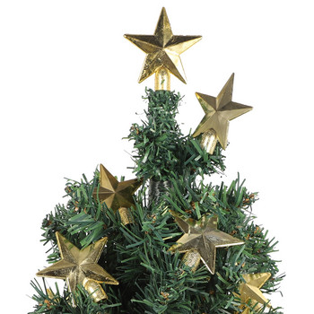 Tree Topper Star Χριστουγεννιάτικη διακόσμηση Διακόσμηση σπιτιού Vintage 3D Gold Glitter Μίνι Starornament Hugger Στολίδι τραπεζιού Μικρό