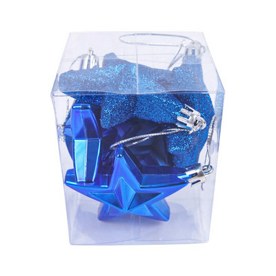 6 buc/cutie de Crăciun Steaua cu cinci colțuri Brad de Crăciun Pandantive agățate Ornamente de Crăciun Cadouri de Crăciun Decor pentru petreceri acasă