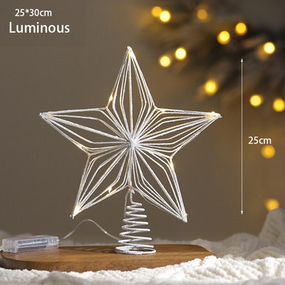 Jõulutähe talvine peokaunistus Jõulutähe kaunistus jõulupuu kaunistus koju Navidad 2023 Noel 25/30 cm