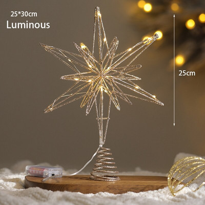 Jõulutähe talvine peokaunistus Jõulutähe kaunistus jõulupuu kaunistus koju Navidad 2023 Noel 25/30 cm