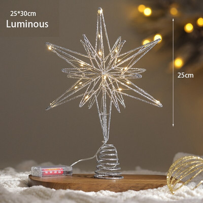 Jõulutähe talvine peokaunistus Jõulutähe kaunistus jõulupuu kaunistus koju Navidad 2023 Noel 25/30 cm
