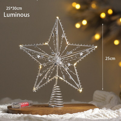 Jõulutähe talvine peokaunistus Jõulutähe kaunistus jõulupuu kaunistus koju Navidad 2023 Noel 25/30 cm