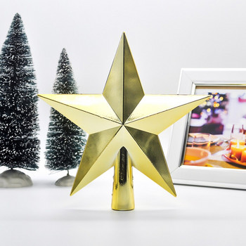 20 см коледна елха връхна звезда 3D петолъчна звезда коледна украса орнаменти работен плот Коледа Нова година 2022 navidad