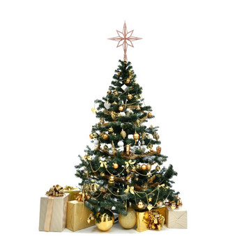 Tree Star Topper Коледна украса Decorfestival Prop Golden Treetopdecorations Консумативи Блестяща златиста светлина