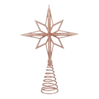 Tree Star Topper Božićni ukras Decorfestival Prop Golden Treedecorations pribor Svjetlucavo zlatno svjetlo