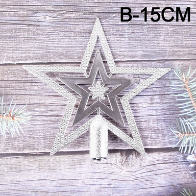 1Gb Piecstaru zvaigznes Ziemassvētku eglītes augšas rotājums Mājas Ziemassvētki Navidad Jaunais gads Natal Noel Ziemassvētku eglītes augšējā zvaigzne 10/15/20cm