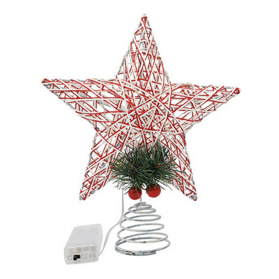 Hea akutoitega ilus LED-jõulupidu Treetop Pentagram LED Tree Top Star LED Xmas Tree Pentagram