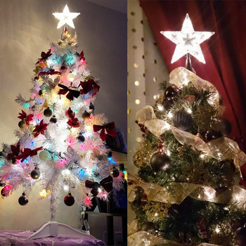 Χριστουγεννιάτικο δέντρο με LED φωτισμένο αστέρι Χριστουγεννιάτικα στολίδια για το σπίτι χριστουγεννιάτικο δέντρο στολίδια Navidad Πρωτοχρονιάτικο ντεκόρ Natal Noel